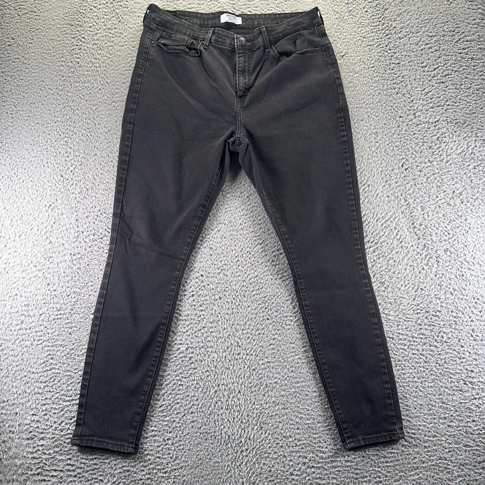 Denizen From Levi's Jeans Womens 16 Black Cotton Denim Skinny High Rise Stretch